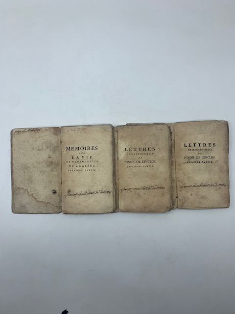 Memoires sur la vie de Mademoiselle de Lenclos. Premier partie; seconde partie; troisieme partie